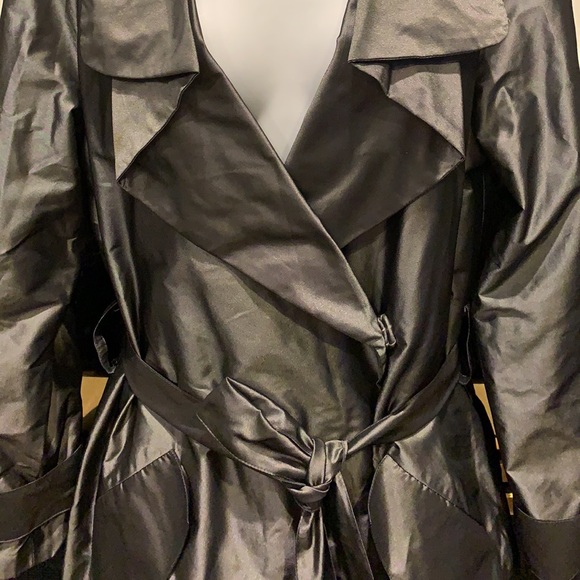 Kenneth Cole New York Metallic Trench Coat - Picture 4 of 12